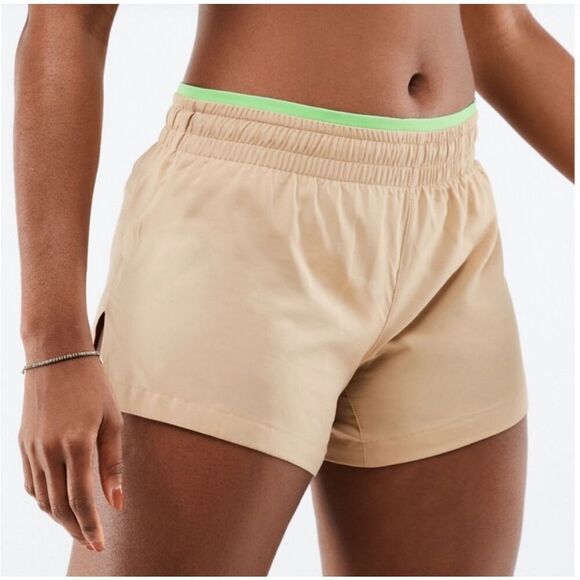 Fabletics Hali Run Breathe khaki green pop XL athletic shorts - Picture 1 of 6